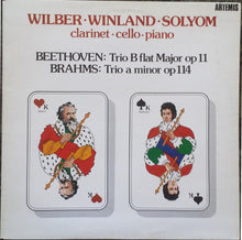 Load image into Gallery viewer, Ludwig van Beethoven / Johannes Brahms - Bob Wilber, Leo Winland, Janos Solyom : Trio B Flat Major Op 11 / Trio A Minor Op 114 (LP, Gat)
