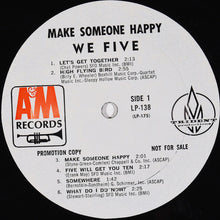 Load image into Gallery viewer, We Five : Make Someone Happy (LP, Mono, Promo)