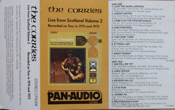 The Corries : Live From Scotland Volume 2 (Cass, Album)