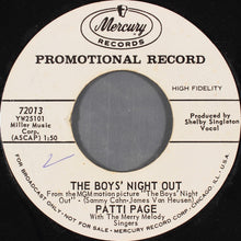 Load image into Gallery viewer, Patti Page : The Boys' Night Out (7", Promo)