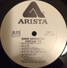 Load image into Gallery viewer, Eddie Kendricks : Vintage &#39;78 (LP, Album, Promo)