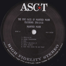 Load image into Gallery viewer, Manfred Mann : The Five Faces Of Manfred Mann (LP)