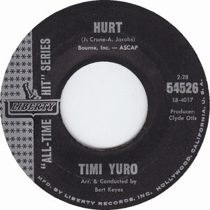 Timi Yuro : Hurt / What's A Matter Baby (7", Single, RP)
