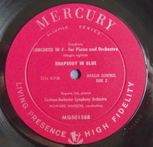 Load image into Gallery viewer, George Gershwin, Eugene List ; Eastman-Rochester Orchestra, Howard Hanson : Concerto In F / Rhapsody In Blue (LP, Mono)