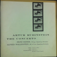 Load image into Gallery viewer, Arthur Rubinstein - Fritz Reiner, The Chicago Symphony Orchestra / Alfred Wallenstein, RCA Victor Symphony Orchestra - Edvard Grieg / Franz Liszt / Sergei Vasilyevich Rachmaninoff : The Concerto (2xLP, Album, Mono + Box)