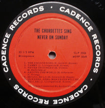 Load image into Gallery viewer, The Chordettes : Never On Sunday (LP, Album, Mono)