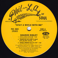 Load image into Gallery viewer, Sharon Ridley : Stay A While With Me (LP, Album, RE)