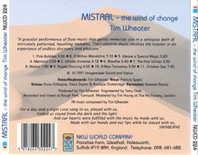 Load image into Gallery viewer, Tim Wheater : Mistral - The Wind Of Change... (CD, Album)