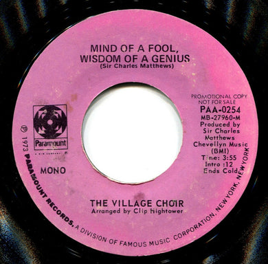 The Village Soul Choir : The Mind Of A Fool, Wisdom Of A Genius  (7