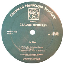 Load image into Gallery viewer, Claude Debussy /  Alain Lombard, Orchestre Philharmonique De Strasbourg, Rhine Opera Chorus : La Mer / Nocturnes (LP, RE)