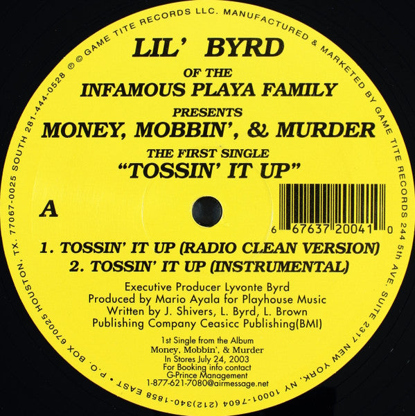 Lil Byrd : Money, Mobbin', & Murder (The First Single) (12