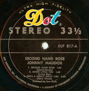 Johnny Maddox (2) : Second Hand Rose (7", Jukebox)