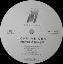 Load image into Gallery viewer, John Weider : Intervals In Sunlight (LP, Album)