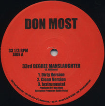 Load image into Gallery viewer, Don Most : 33rd Degree Manslaughter / Forsaken (12&quot;)