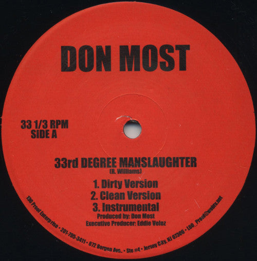 Don Most : 33rd Degree Manslaughter / Forsaken (12