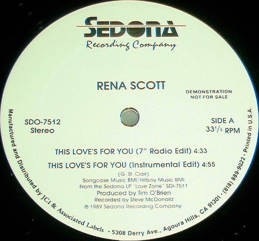 Rena Scott : This Love's For You (12