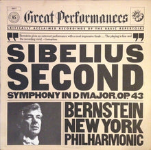 Load image into Gallery viewer, Jean Sibelius / The New York Philharmonic Orchestra Conducted By Leonard Bernstein : Sibelius: Second Symphony In D Major, Op. 43 (LP, RE, RM)