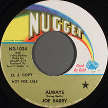 Load image into Gallery viewer, Joe Barry : Always (7", Mono, Promo)