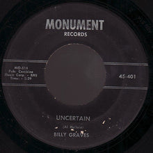 Load image into Gallery viewer, Billy Graves : The Shag / Uncertain (7", Single)