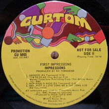 Load image into Gallery viewer, The Impressions : First Impressions (LP, Album, Promo)