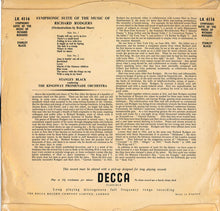 Load image into Gallery viewer, Stanley Black &amp; His Orchestra &amp; The Kingsway Promenade Orchestra : Symphonic Suite Of The Music Of Richard Rodgers (LP)