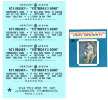 Load image into Gallery viewer, Roy Drusky : Yesterday&#39;s Gone (7&quot;, Jukebox)