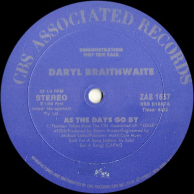 Daryl Braithwaite : As The Days Go By (12