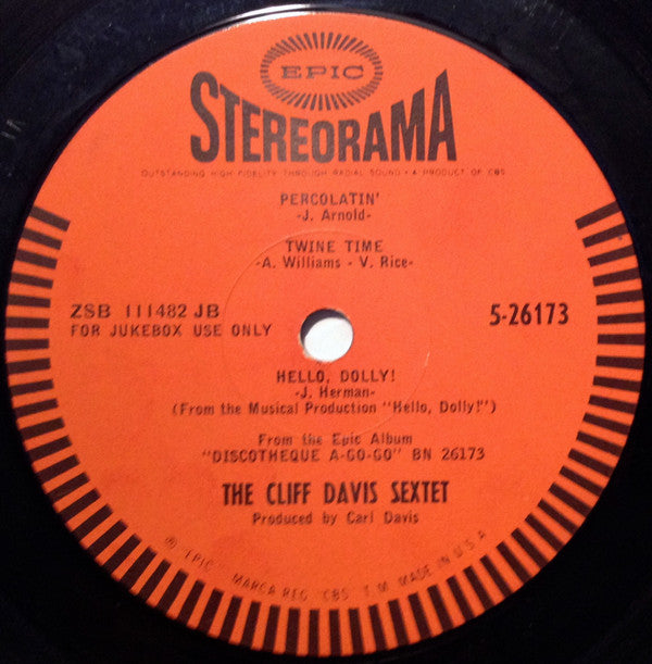 The Cliff Davis Sextet : Discotheque A-Go-Go (7