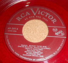 Load image into Gallery viewer, Mario Lanza : The Song Angels Sing / Because You're Mine (7", Single, Red)