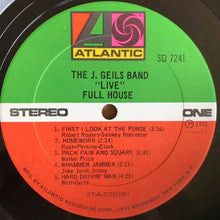 Load image into Gallery viewer, The J. Geils Band : &quot;Live&quot; Full House (LP, Album, RI )