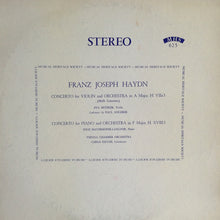 Load image into Gallery viewer, Joseph Haydn - Carlo Zecchi / Wiener Kammerorchester : Concertos For Violin And For Piano &amp; Orchestras (LP)
