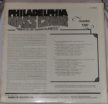 Load image into Gallery viewer, Philadelphia Mass Choir : Great Is Thy Faithfulness. Recorded Live (LP, Album)