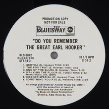 Load image into Gallery viewer, Earl Hooker : Do You Remember The Great Earl Hooker (LP, Album, Promo)