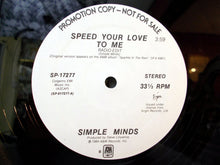 Load image into Gallery viewer, Simple Minds : Speed Your Love To Me / Waterfront (12&quot;, Single, Promo)