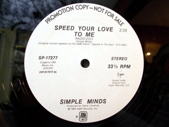 Simple Minds : Speed Your Love To Me / Waterfront (12