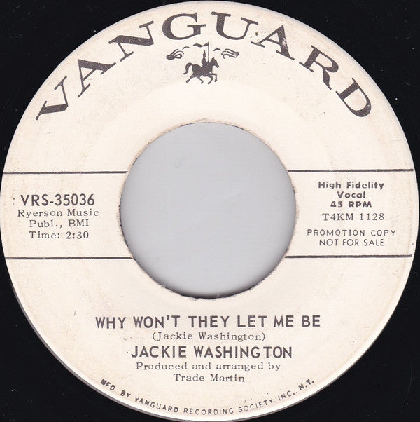Jackie Washington : Why Won't They Let Me Be (7