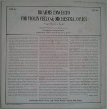 Load image into Gallery viewer, Johannes Brahms, Josef Suk, André Navarra, The Czech Philharmonic Orchestra, Karel Ančerl : Concerto For Violin Cello &amp; Orchestra Op.102 (LP, Album)