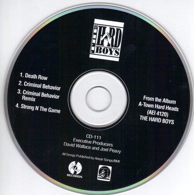The Hard Boys : Death Row / Criminal Behavior (CD, Single, Promo)