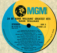 Load image into Gallery viewer, Hank Williams : 24 Of Hank Williams' Greatest Hits (2xLP, Comp, Gat)