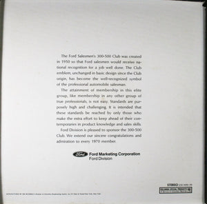 Various : 1970 Ford 300-500 Club Honors Banquet (5xLP, Comp + Box, Ltd)