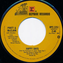 Load image into Gallery viewer, Pratt &amp; McClain With Brotherlove : Happy Days (7", Single)