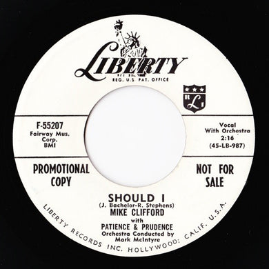 Mike Clifford With Patience & Prudence : Should I / Whisper Whisper (7