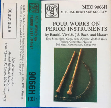 Georg Friedrich Händel, Antonio Vivaldi, Johann Sebastian Bach, Wolfgang Amadeus Mozart - Jürg Schaeftlein, Concentus Musicus Wien, Nikolaus Harnoncourt : Four Works On Period Instruments (Cass)