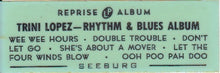 Load image into Gallery viewer, Trini Lopez : The Rhythm &amp; Blues Album (7&quot;, Jukebox)