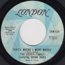 Load image into Gallery viewer, The Poppy Family : That's Where I Went Wrong (7", Single)