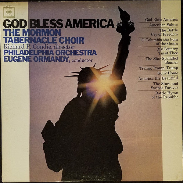 Mormon Tabernacle Choir / The Philadelphia Orchestra : God Bless America (LP, Mono)