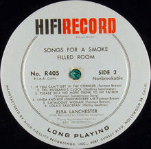 Load image into Gallery viewer, Elsa Lanchester : Songs For A Smoke-Filled Room (LP, Album, Mono)