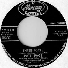 Load image into Gallery viewer, Patti Page : Three Fools And The Boys' Night Out (7")