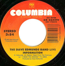 Load image into Gallery viewer, The Dave Edmunds Band : The Wanderer / Information (7")
