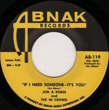 Load image into Gallery viewer, Jon &amp; Robin And The In Crowd (3) : Do It Again A Little Bit Slower / If I Need Someone - It's You (7", Single)
